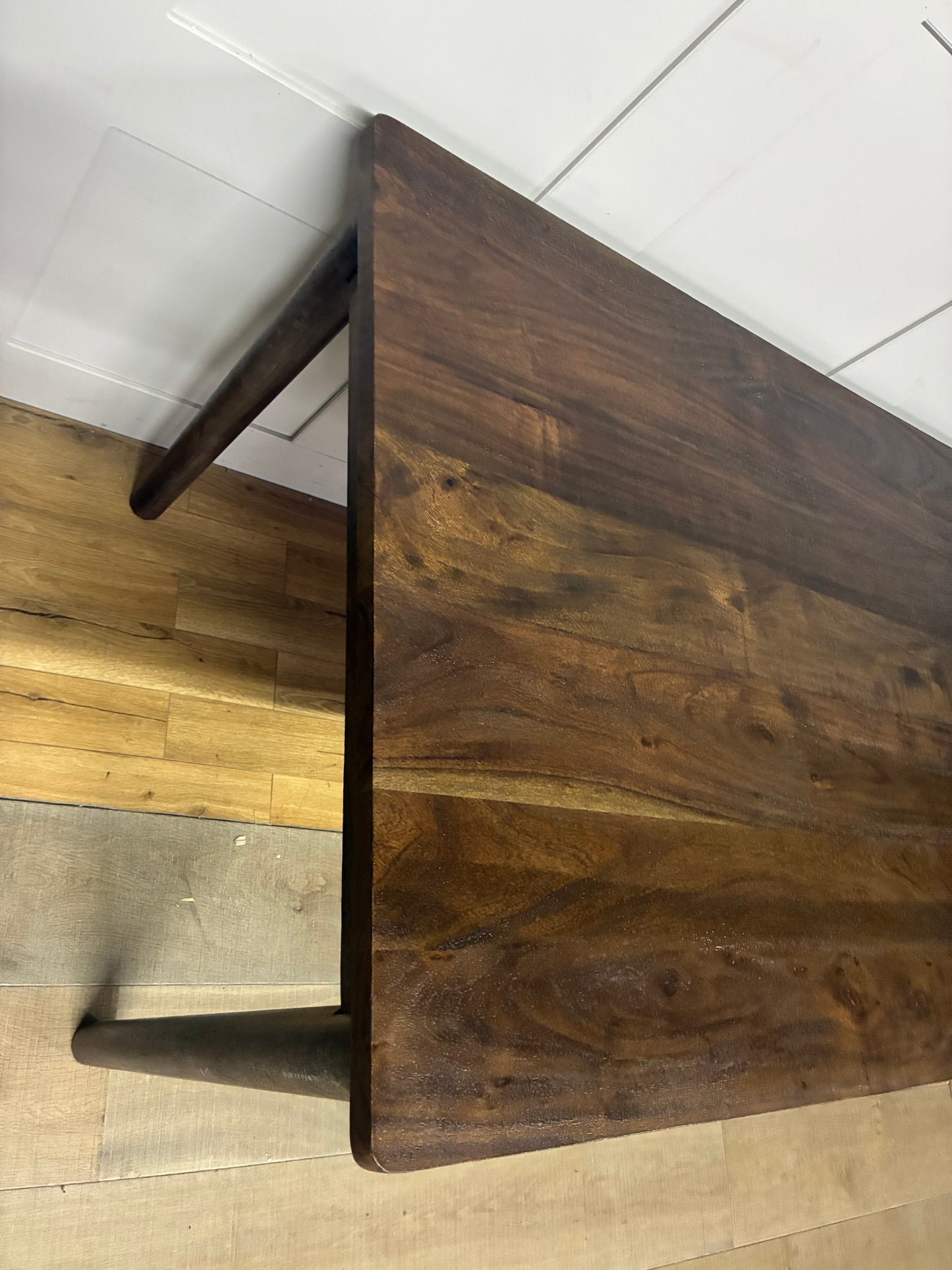 Nkuku Anbu Acacia Dining Table - Washed Walnut Small Rrp £948 R34