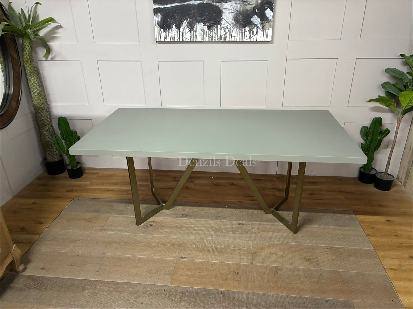 West Elm Tower Dining Table - Concrete RRP £999