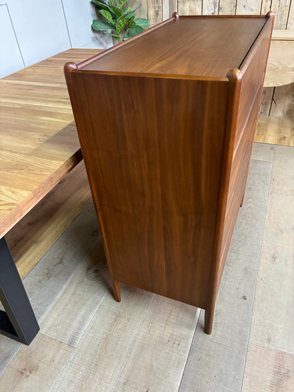 John Lewis Scandi 5 Drawer Wood Chest, Walnut Finish RRrp £649