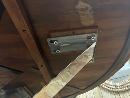 Solid Wood Round Dining Table - Furniture Village Chennai Range R62