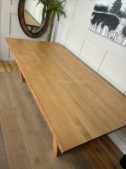 nick scali Blox Dining Table Australian Oak with Geometric Legs  #2