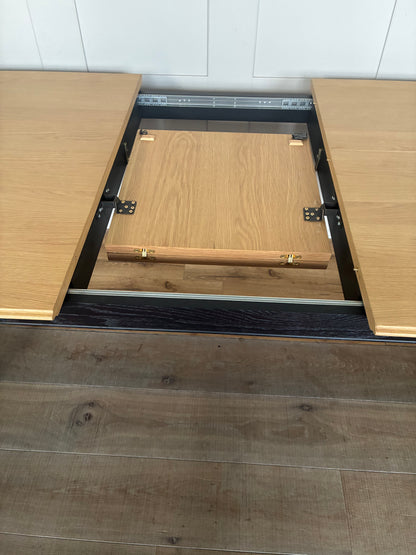 John Lewis Stanton Extending Dining Table, Oak/Black Rrp £799