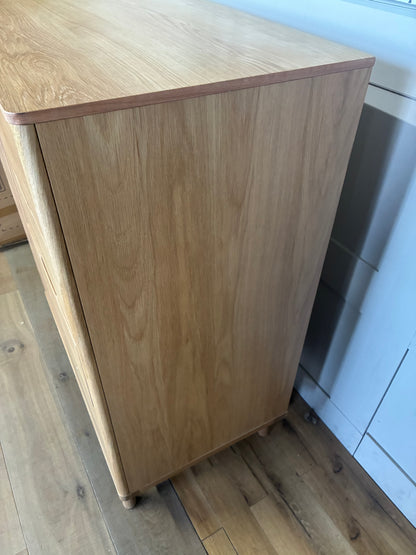 John Lewis Bow 5 Drawer Low Wardrobe, Natural Rrp £699 R43
