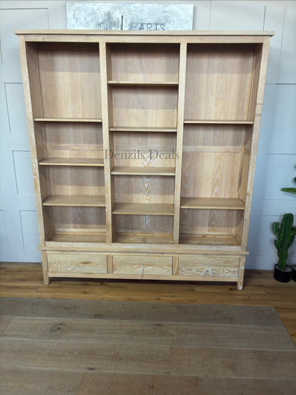 INGLESHAM WHITEWASH OAK Grand Bookcase Rrp £1450