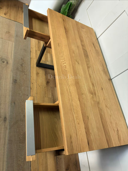 John Lewis Calia Small 2 Drawer Desk, Oak Rrp £599 R20