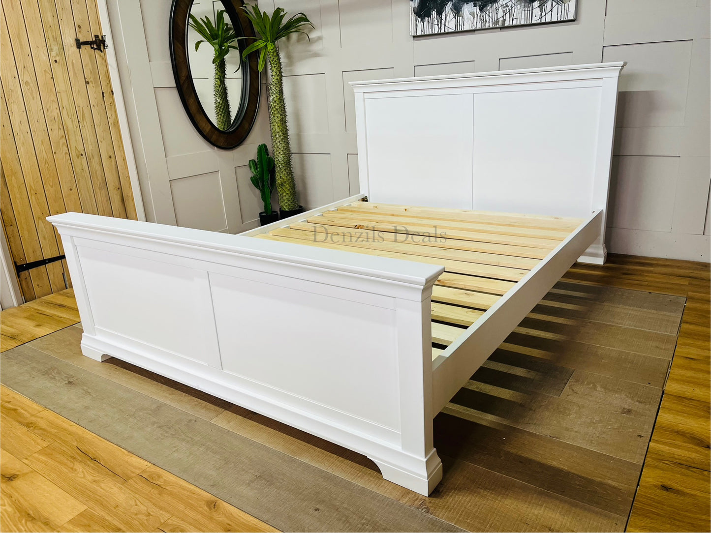 Cotswold CHANTILLY  Cool White 5ft Kingsize Bed