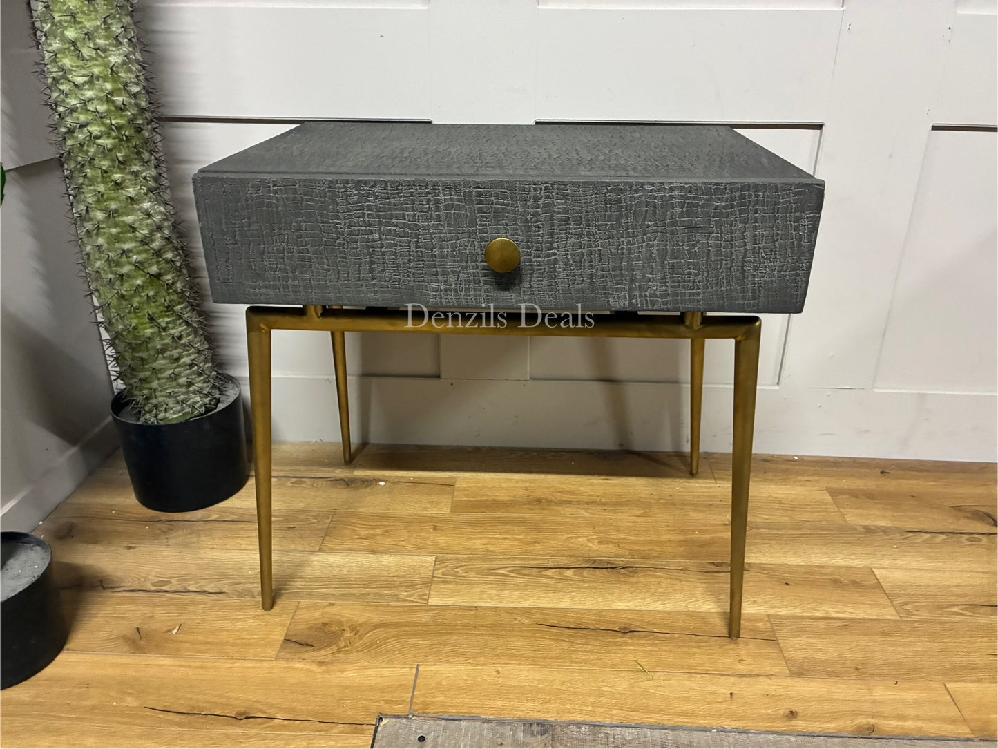 D.I. DESIGNS Greyshott Bedside Table Grey R16