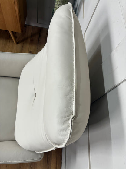 John Lewis Relaxed Recliner Armchair & Footstool, Leather Rrp £949