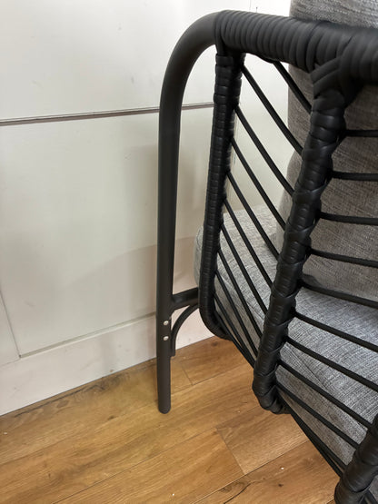 John Lewis Chevron Garden Outdoor 2 Seater Sofa Grey