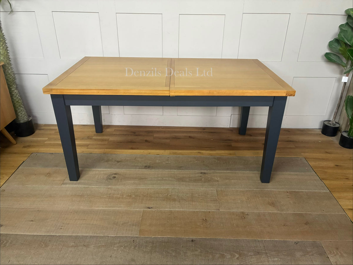 DFS Country Living Maud extending dining table in navy and oak.