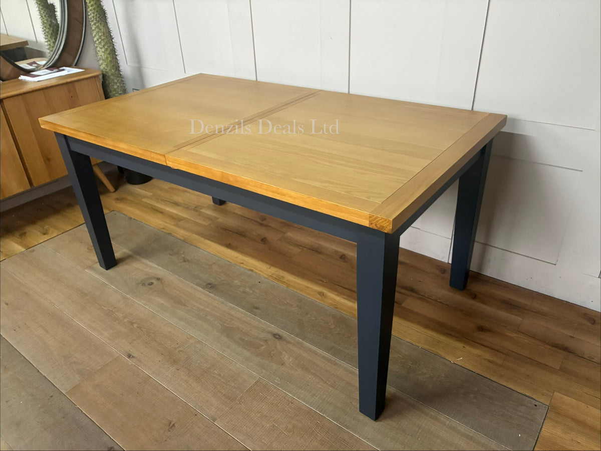 DFS Country Living Maud extending dining table in navy and oak.