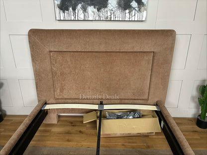 John Lewis Blocky Upholstered Bed Frame, Double, Nutmeg