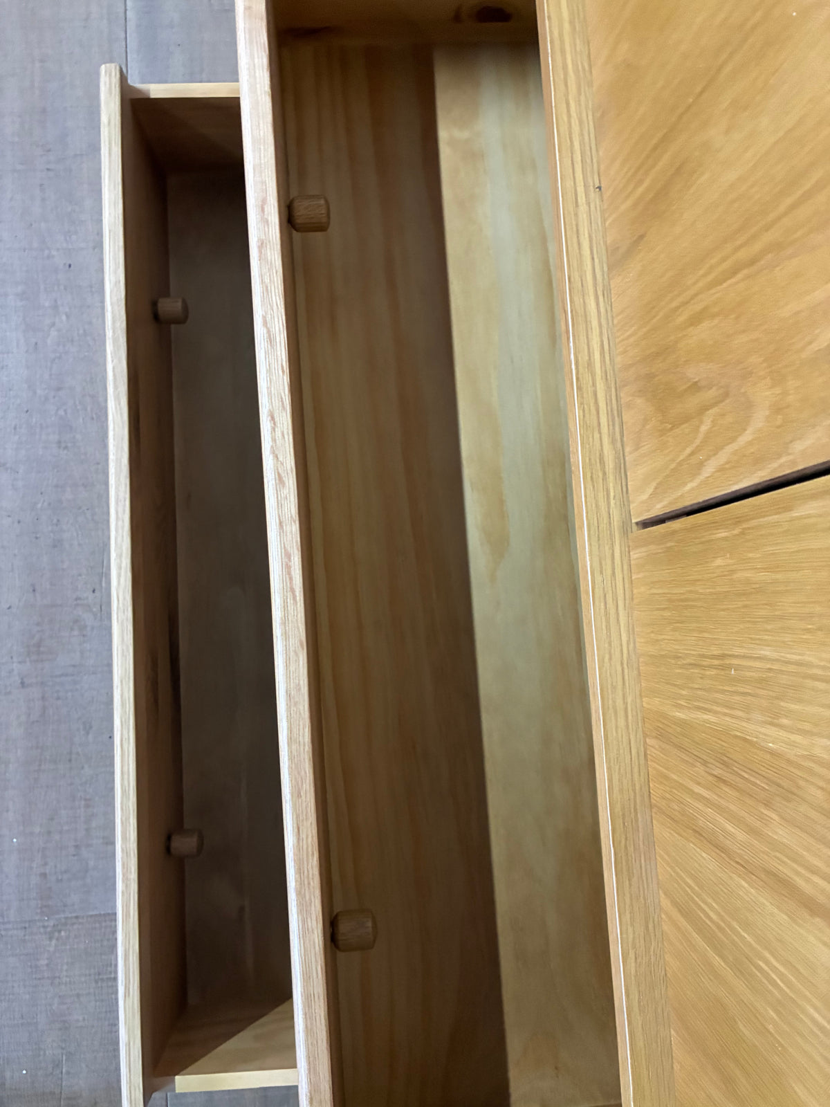John Lewis Spindle Double Wardrobe with 2 Drawers, Oak Rrp £899 R57