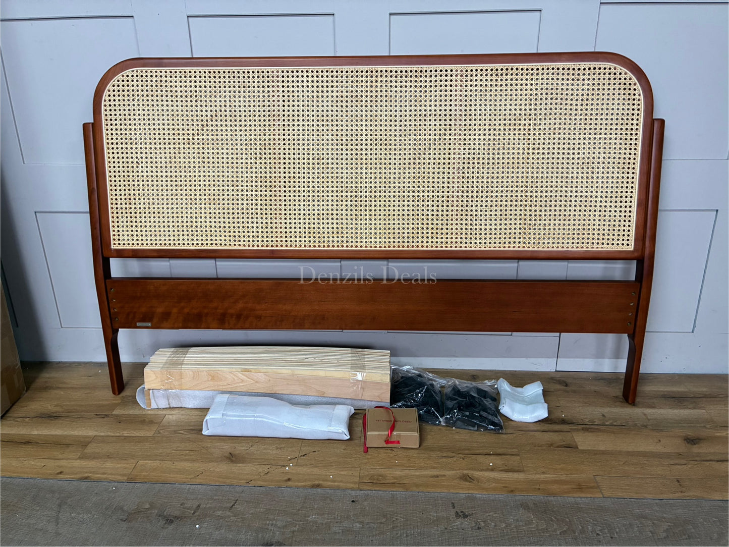 John Lewis Rattan Kingsize Bed Cherry  R50