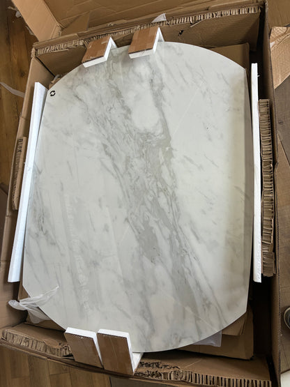 DFS Lille White Ceramic Marble Effect  Extending Dining Table RRP £999 R64