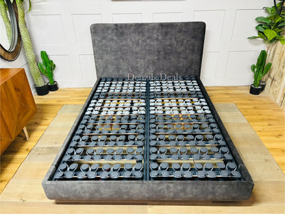 TEMPUR® Arc™ Adjustable Disc Upholstered Bed King Size Dark Grey R54/58'