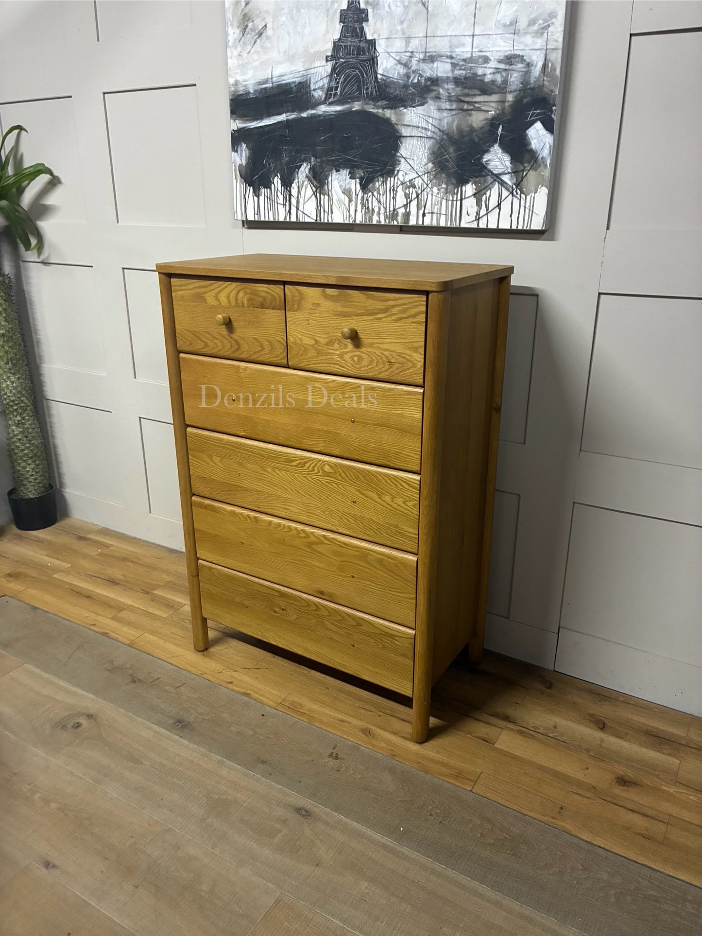 John Lewis Spindle 6 Drawer Chest, Oak Rrp £549 R20