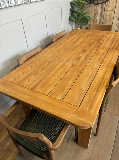 John Lewis Terra Garden Table And 6  Scandi Dining Chairs