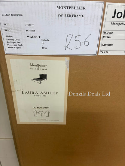 Laura Ashley Montpellier Bed Frame, Double, Walnut Rrp £1130 R56