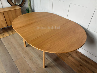 Fishe & Lilly WRIGHT OAK ROUND EXTENDABLE DINING TABLE Rrp £799