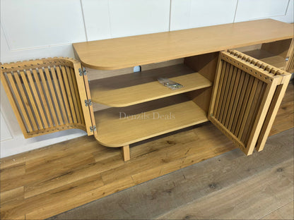 John Lewis Slatted TV Stand Sideboard for TVs up to 60", Oak Rrp £749