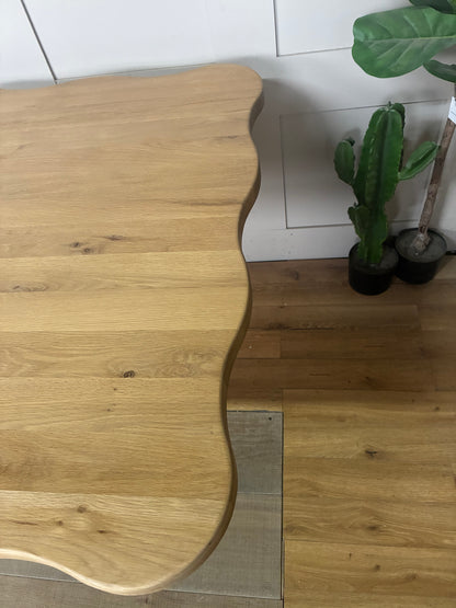 Anthropologie Caldwell Rectangular Oak Dining Table With Alternative Brass Legs R58