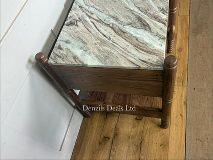 Anthropologie Amelia Marble-Top Nightstand R56