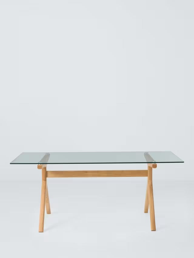 John Lewis Poise Rectangular Glass Top Dining Table