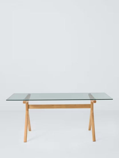 John Lewis Poise Rectangular Glass Top Dining Table