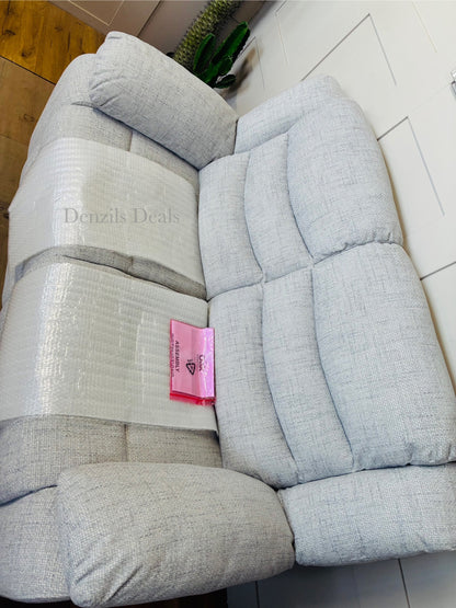 OAK FURNITURELAND Marlow 2 Seater Sofa Keswick Dove Fabric R50