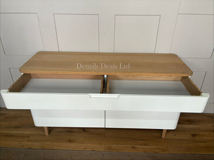 Ebbe Gehl for John Lewis Mira wide sideboard in white and oak.