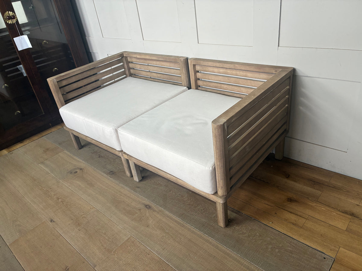 John Lewis Coast Eucalyptus Wood Garden Corner Unit Chairs Wood Rrp £598
