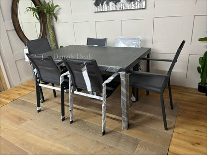 John Lewis Tampa Garden Dining Table With 4 Tampa dining Chairs and 2 Miami dining chairs