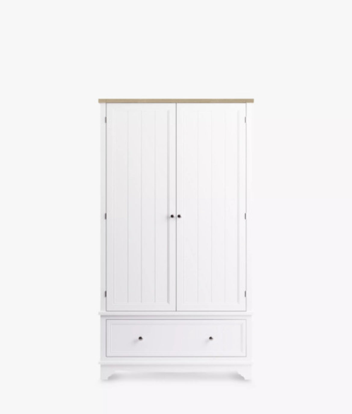 John Lewis St Ives Double Wardrobe with 1 Drawer White/Haze R37