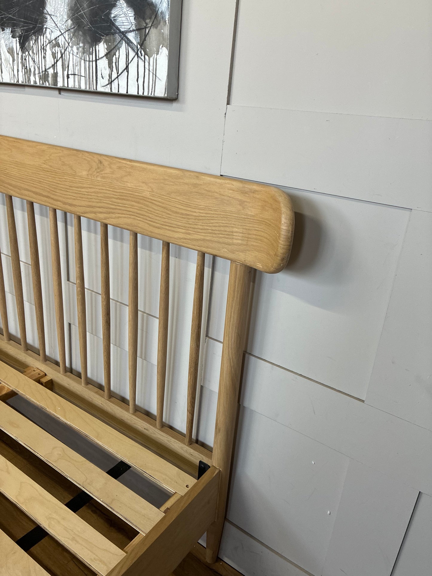 Gallery Direct Hatfield Natural Oak Spindle King Size Bed Frame Rrp £659 R61