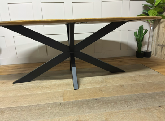 The Java Large Oval X-Leg Dining Table Rrp £879