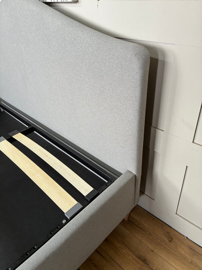 John Lewis Alice Ottoman Storage Bed Frame, Super King Cotton Effect Grey £849