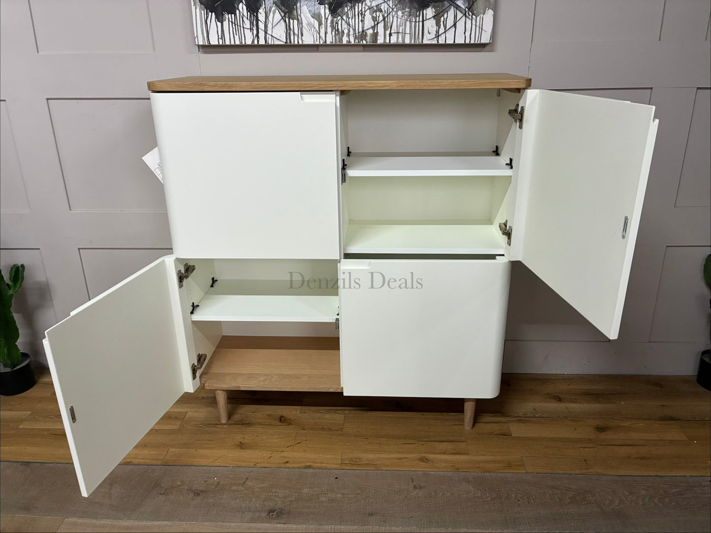John Lewis Ebbe Gehl for John Lewis Mira Storage Cabinet, White/Oak RRP £750