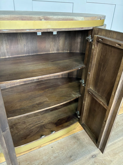 Astley Oval Home Bar Cabinet Rrp £1499 F2