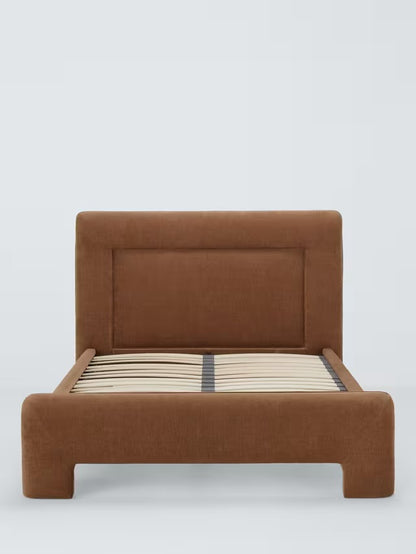 John Lewis Blocky Upholstered Bed Frame, Double, Nutmeg