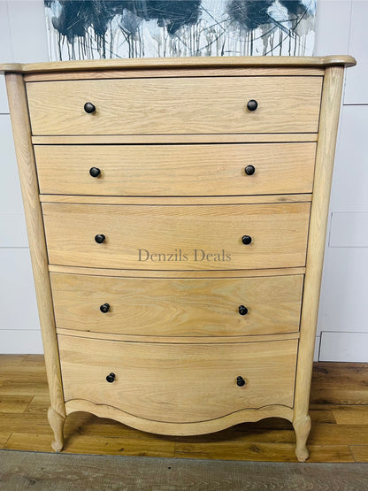 John Lewis Louis 5 Drawer Chest, Oak Rep £899