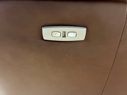 Selby 3 Seater Electric Recliner. Virgo Chestnut Leather