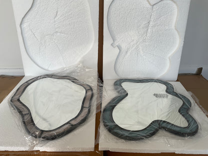 Urban outfitters squiggle pair of mirror in pearlescent blue and lilac RRP £90