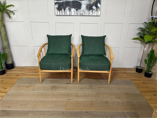 2x Frome Armchair, Forest Green John Lewis Rrp £1598