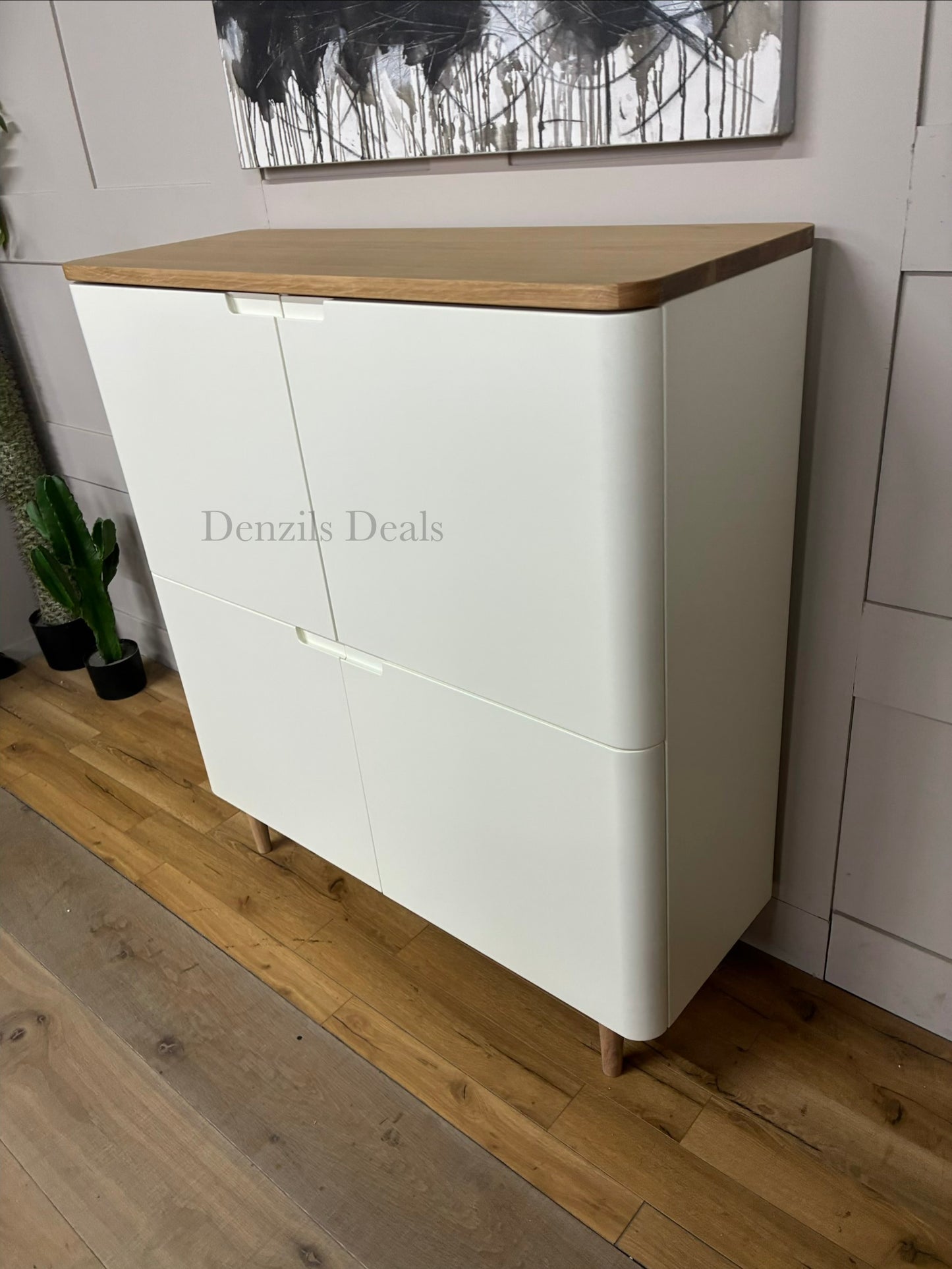 John Lewis Ebbe Gehl for John Lewis Mira Storage Cabinet, White/Oak RRP £750