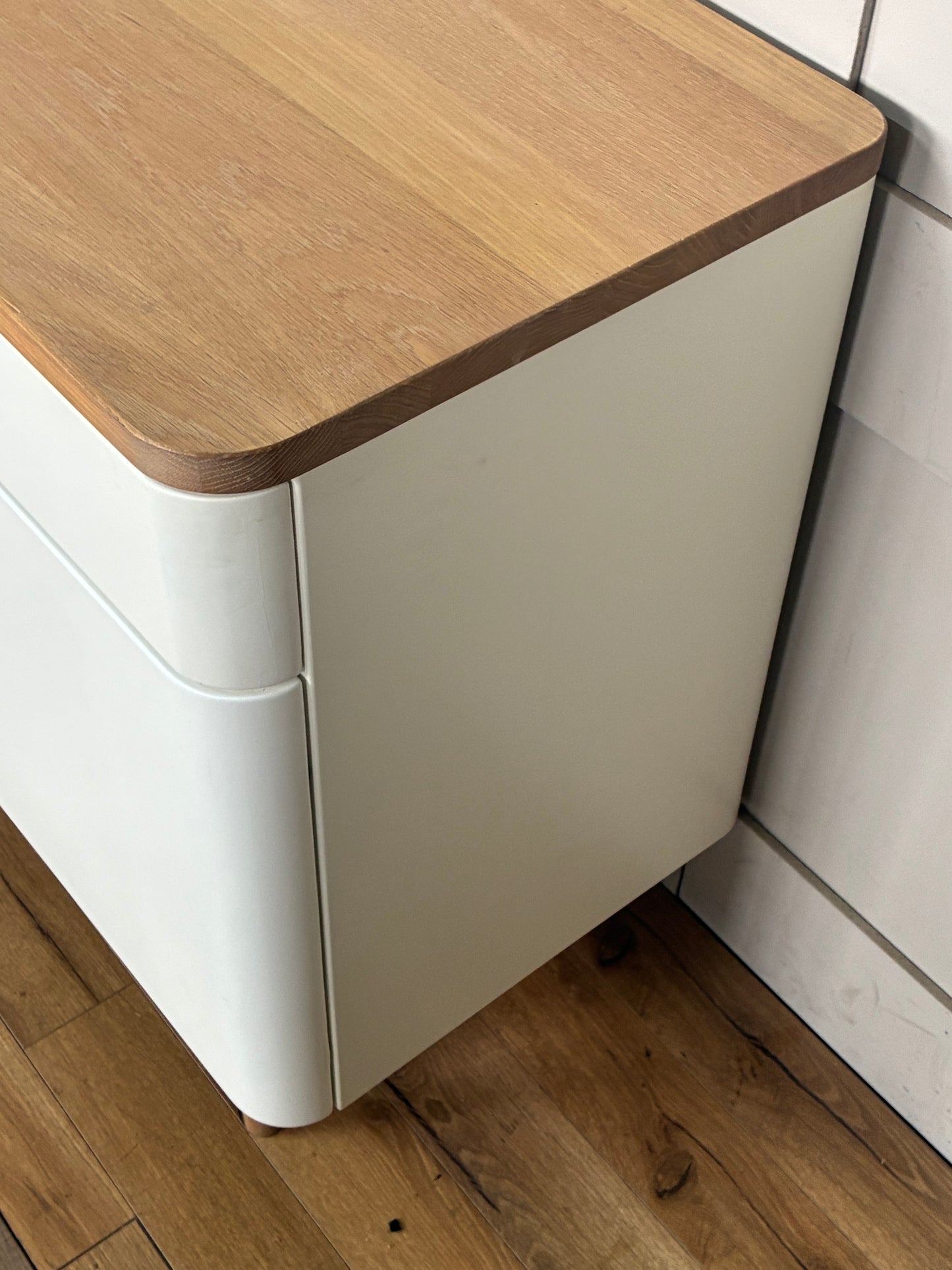 Ebbe Gehl for John Lewis Mira Wide Sideboard, White/Oak R6 RRP £750