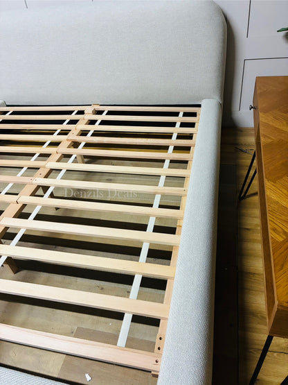 West Elm Laurent Upholstered Bed Frame, Super King Size, Natural Rrp £1699