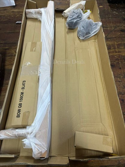 John Lewis Bow Platform Bed Frame, King Size, Oak/Natural R54