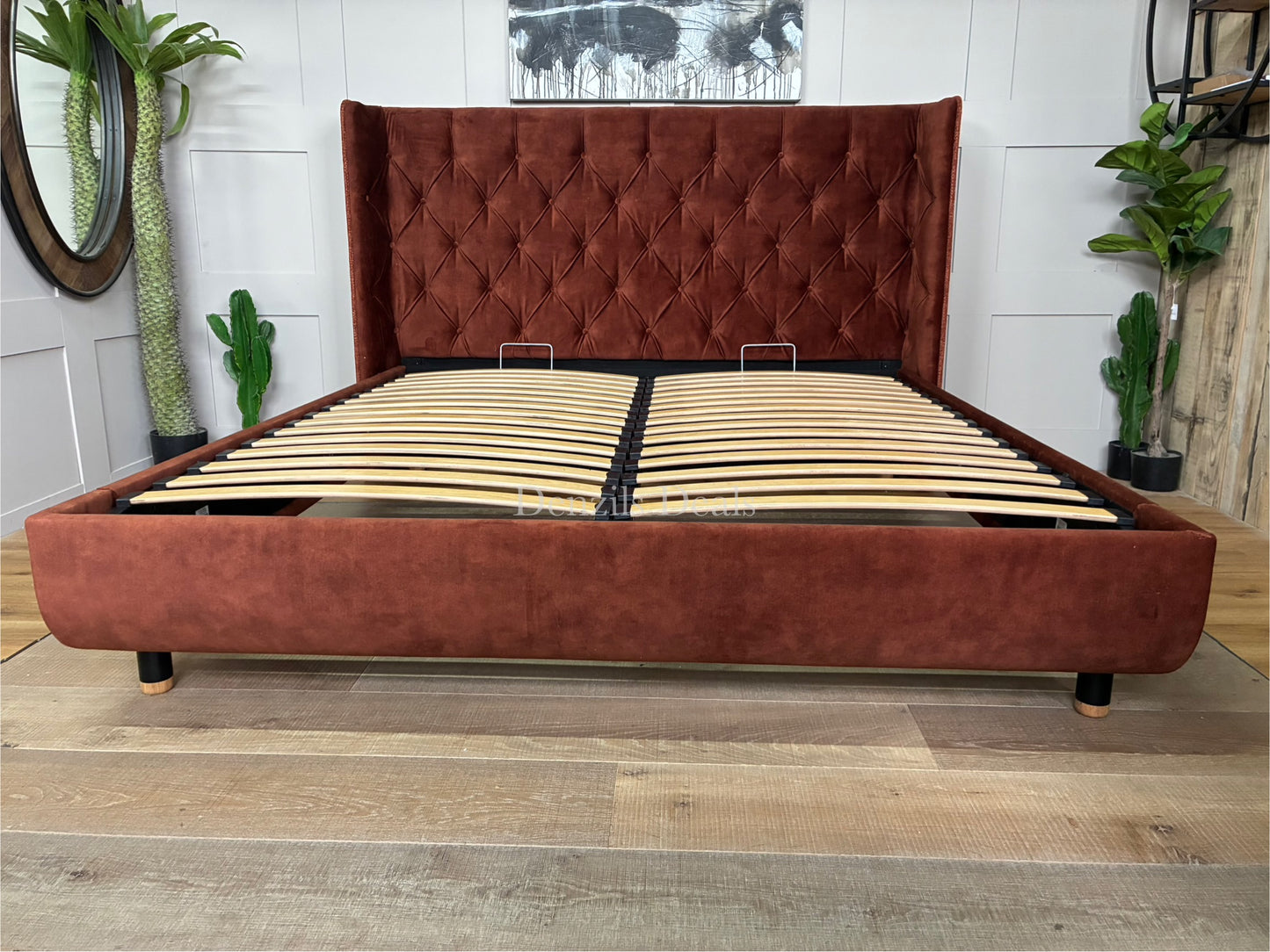 Tempur Arc™ Luxury Upholstered Ottoman Supper King Size Bed Frame
