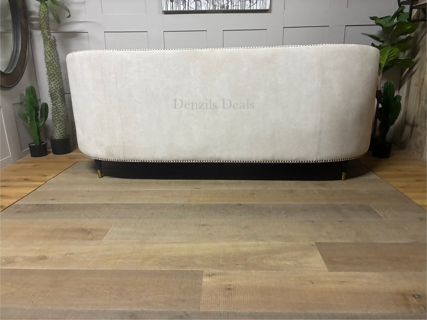 Classic Tufted Curved Back Sofa By English Georgian America